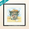 ZZ(2584) Still life in beach for kids room paper print with frame , home decor
